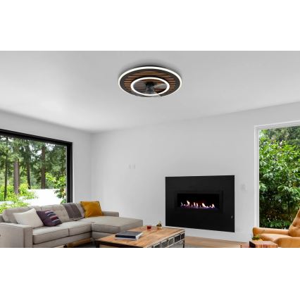 Globo - Ventilatore da soffitto dimmerabile LED/36W/230V 2700-6000K nero + telecomando
