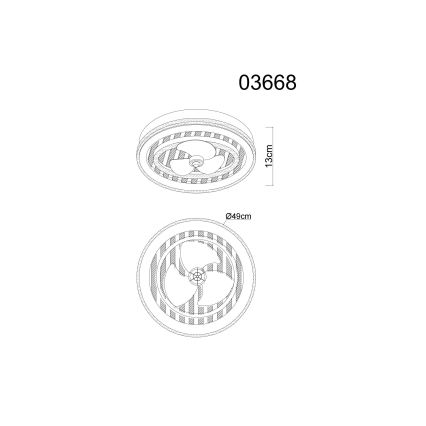 Globo - Ventilatore da soffitto dimmerabile LED/36W/230V 2700-6000K nero + telecomando