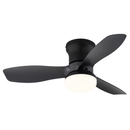 Globo - Dimmbarer Deckenventilator LED/15W/230V 2700-6500K schwarz + Fernbedienung
