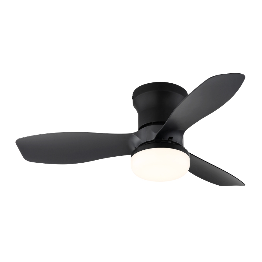 Globo - Dimmbarer Deckenventilator LED/15W/230V 2700-6500K schwarz + Fernbedienung