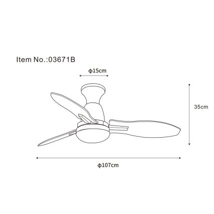 Globo - Dimmbarer LED-Deckenventilator LED/22W/230V 3000/4500/6000K + Fernbedienung