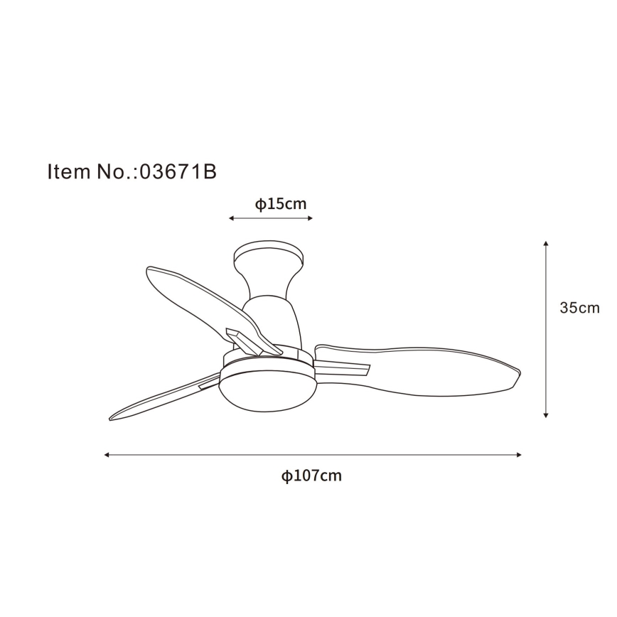 Globo - Dimmbarer LED-Deckenventilator LED/22W/230V 3000/4500/6000K + Fernbedienung