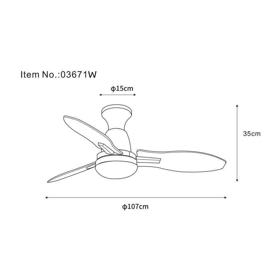 Globo - Dimmbarer LED-Deckenventilator LED/22W/230V 3000/4500/6000K + Fernbedienung