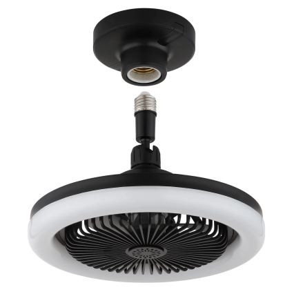 Globo - LED-dimmbarer Deckenventilator LED/20W/230V 3000-6500K schwarz + Fernbedienung