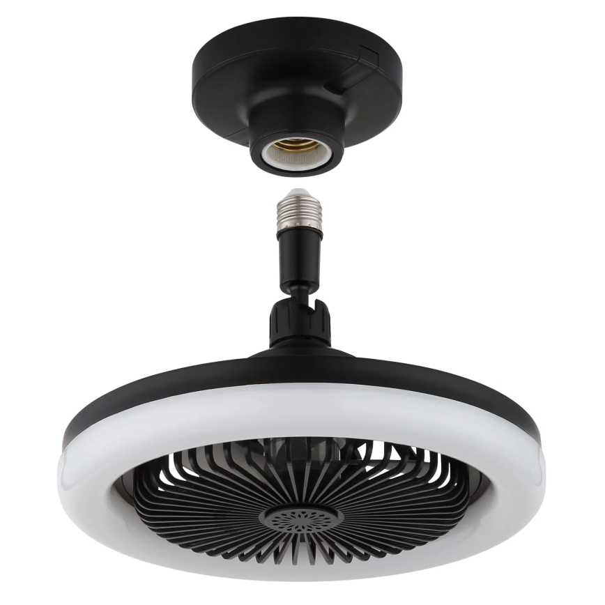 Globo - LED-dimmbarer Deckenventilator LED/20W/230V 3000-6500K schwarz + Fernbedienung