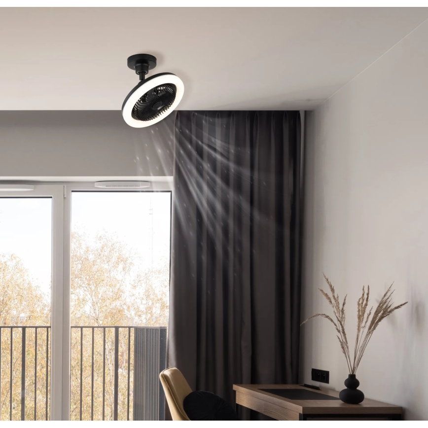 Globo - Ventilateur de plafond LED dimmable LED/20W/230V 3000-6500K noir + télécommande