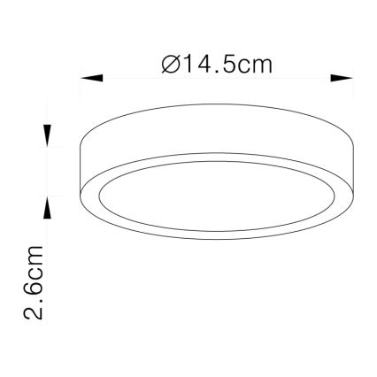 Globo - dimmbare LED-Deckenleuchte LED/15W/230V