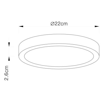 Globo - LED-dimmbare Deckenleuchte LED/28W/230V