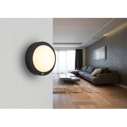Globo - Applique murale tactile rechargeable LED/1,2W/3,7V d. 15 cm 1800 mAh noir