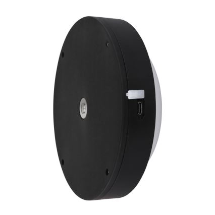 Globo - Applique murale tactile rechargeable LED/1,2W/3,7V d. 15 cm 1800 mAh noir