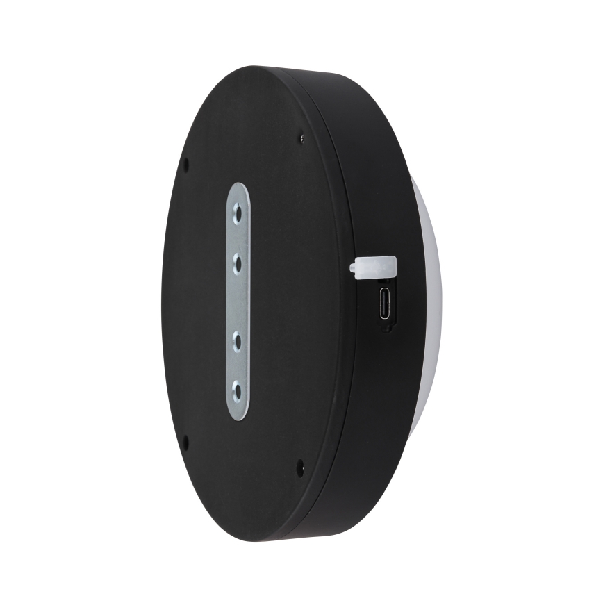 Globo - Applique murale tactile rechargeable LED/1,2W/3,7V d. 15 cm 1800 mAh noir