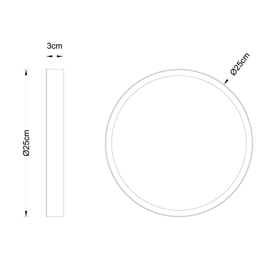 Globo - Plafonnier LED LED/15W/230V d. 25 cm