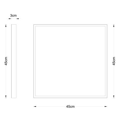 Globo - Plafoniera LED LED/30W/230V 45x45 cm