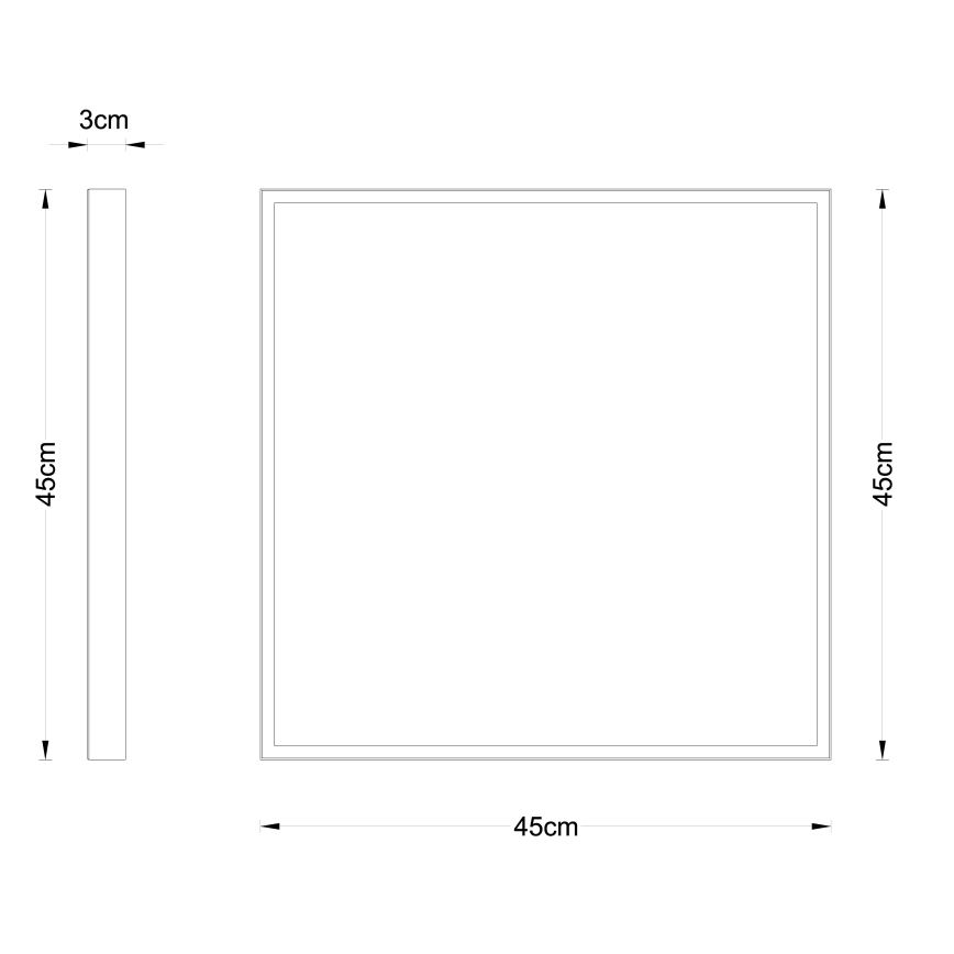 Globo - Plafoniera LED LED/30W/230V 45x45 cm