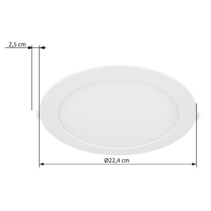 Globo - Spot encastrable LED/18W/230V 4000K d. 22,4 cm