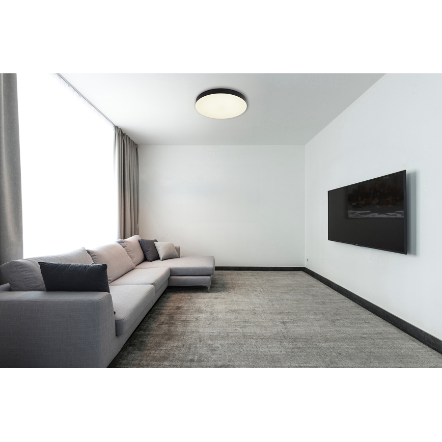 Globo - LED-Deckenleuchte LED/36W/230V 3000K/4000K/6500K d 40 cm schwarz