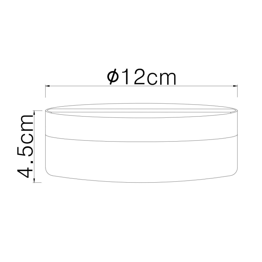 Globo - Plafoniera LED LED/8W/230V 4000K diametro 12 cm nero