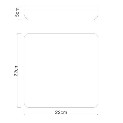Globo - LED-Deckenleuchte LED/12W/230V 4000K 22x22 cm weiß