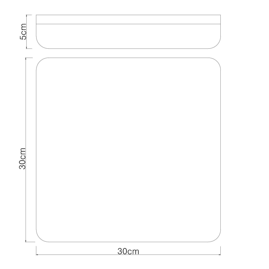 Globo - Plafonnier LED/18W/230V 4000K 30x30 cm noir