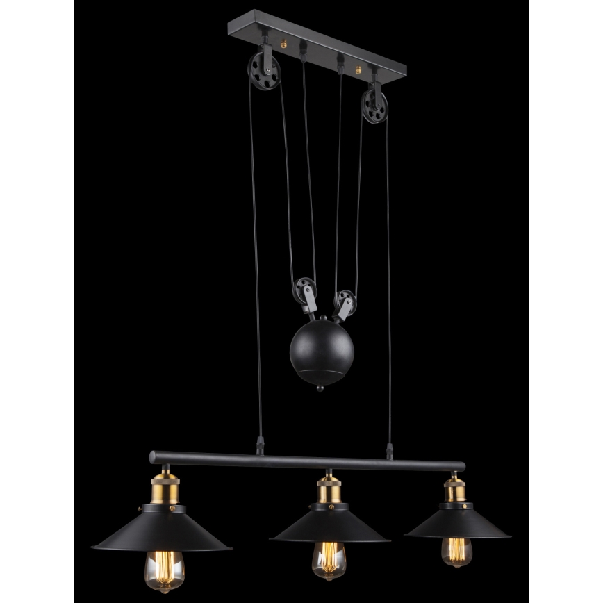 Globo - Lampadario a sospensione con filo 3xE27/60W/230V