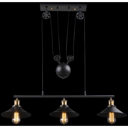 Globo - Suspension filaire 3xE27/60W/230V