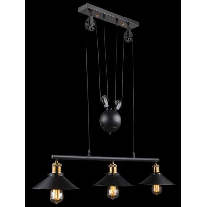 Globo - Suspension filaire 3xE27/60W/230V