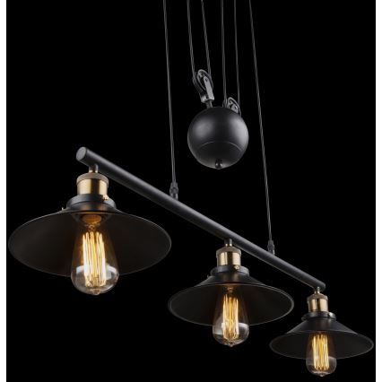 Globo - Suspension filaire 3xE27/60W/230V