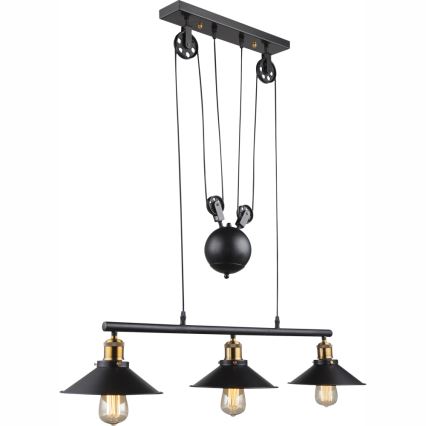 Globo - Suspension filaire 3xE27/60W/230V