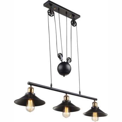 Globo - Suspension filaire 3xE27/60W/230V