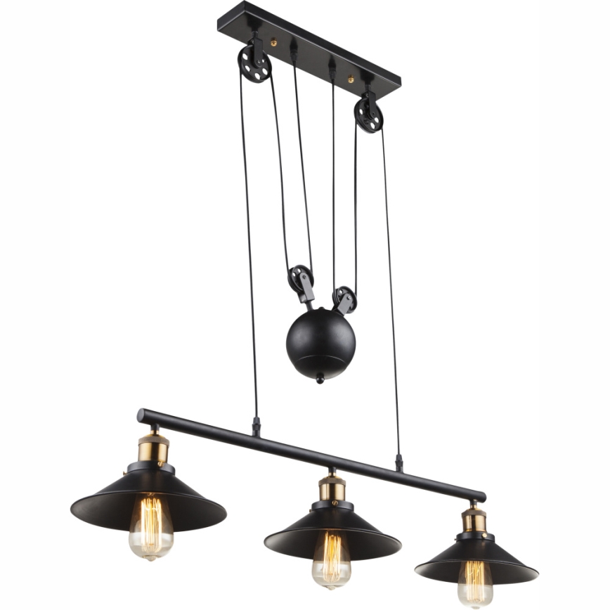 Globo - Suspension filaire 3xE27/60W/230V