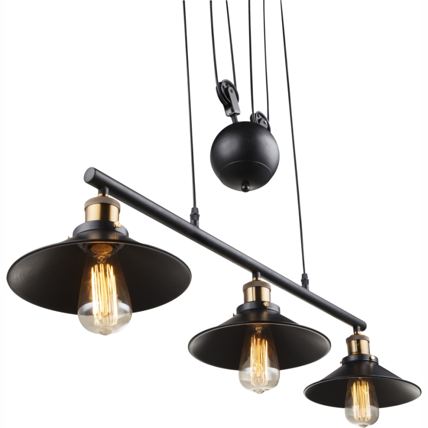 Globo - Suspension filaire 3xE27/60W/230V