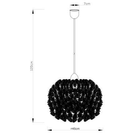 Globo - Kronleuchter an Schnur 1xE27/40W/230V