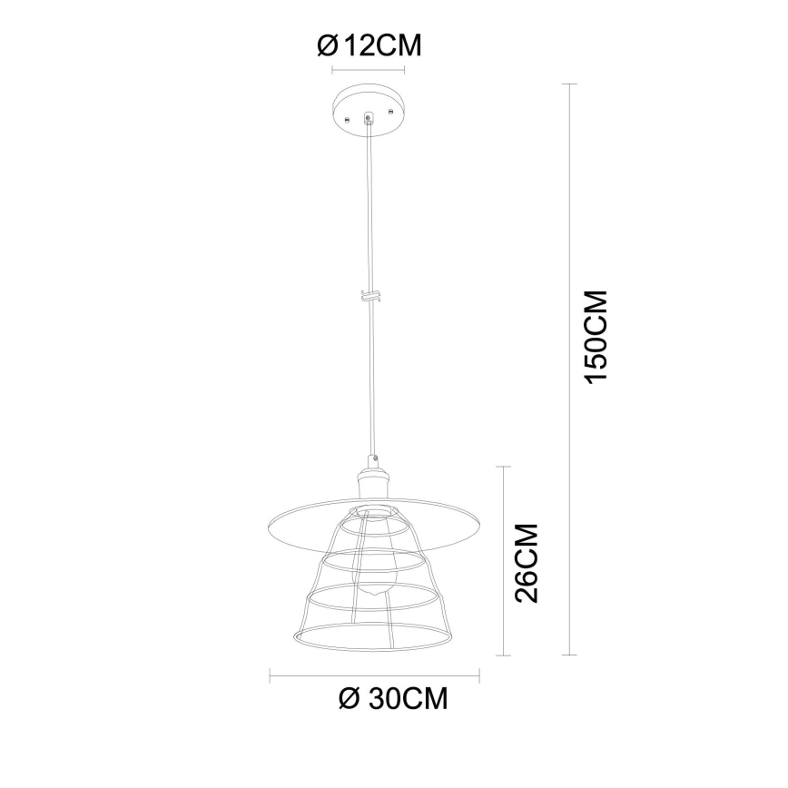 Globo - Lampadario a sospensione con filo 1xE27/60W/230V