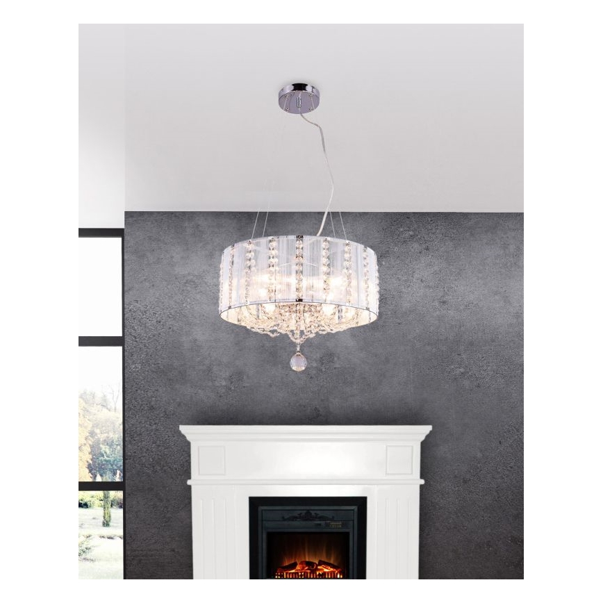 Globo - Lampadario di cristallo a sospensione 4xE14/40W/230V