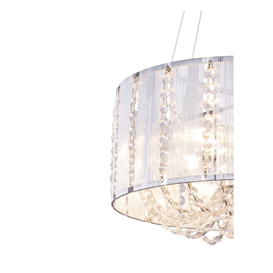 Globo - Suspension filaire en cristal 4xE14/40W/230V