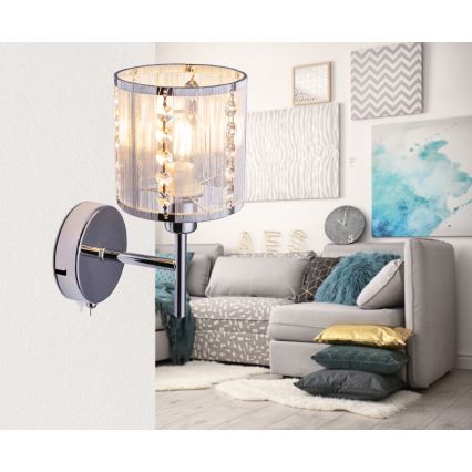 Globo - Applique 1xE14/40W/230V cromo opaco