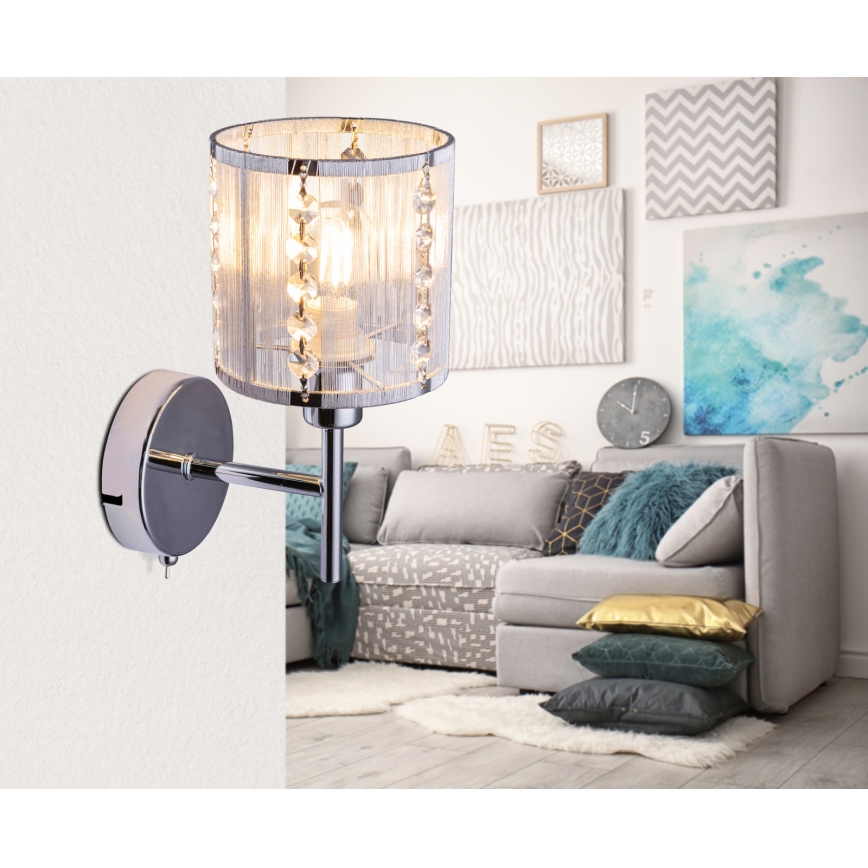 Globo - Applique 1xE14/40W/230V cromo opaco