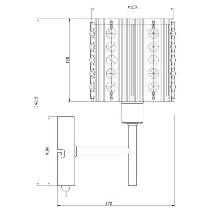 Globo - Applique 1xE14/40W/230V cromo opaco