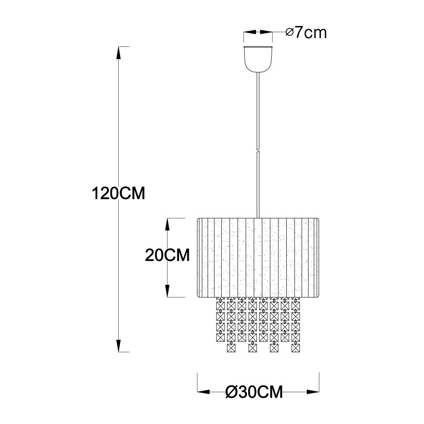 Globo - Lampadario su filo 1xE27/60W/230V