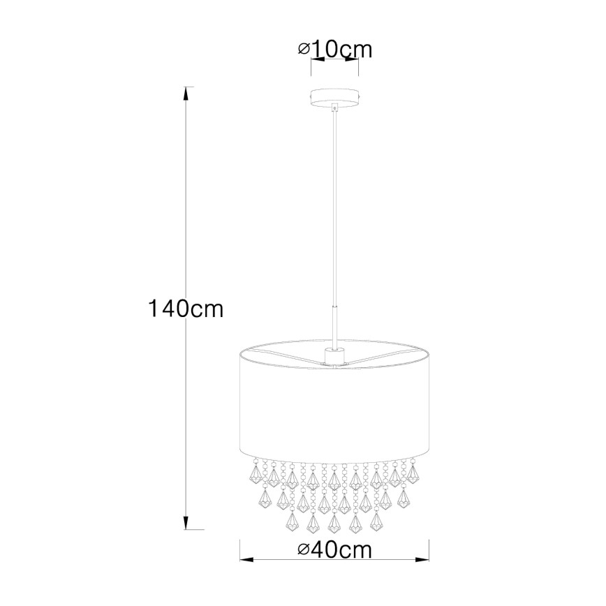 Globo - Lampadario 1xE27/60W/230V
