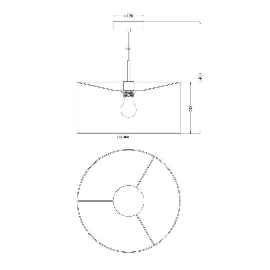 Globo - Lampadario 1xE27/60W/230V