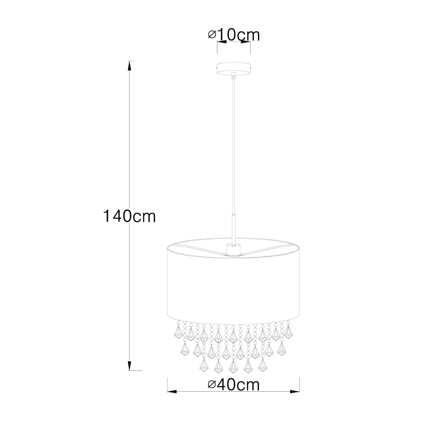 Globo - Suspension filaire 1xE27/60W/230V