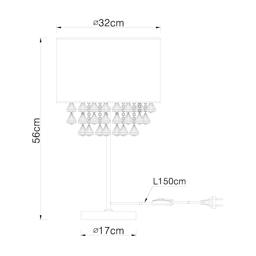 Globo - Tischlampe 1xE27/60W/230V