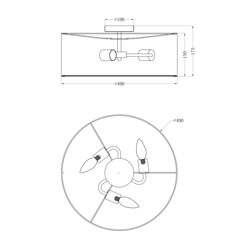 Globo - Deckenleuchte 3xE14/40W/230V