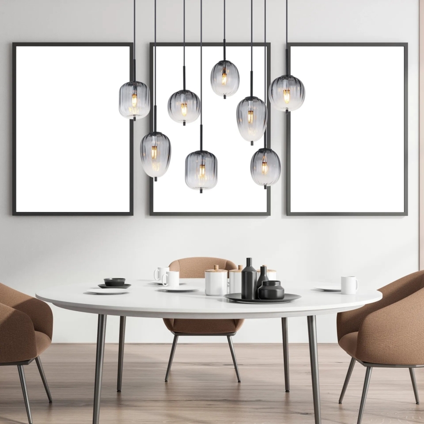 Globo - Lampadario a sospensione con filo 8xE14/40W/230V