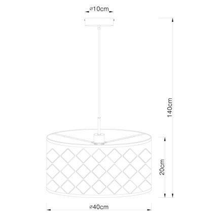 Globo - Lampadario su filo 1xE27/60W/230V
