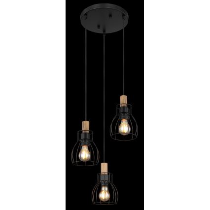Globo - Lampadario a sospensione con filo 3xE27/40W/230V