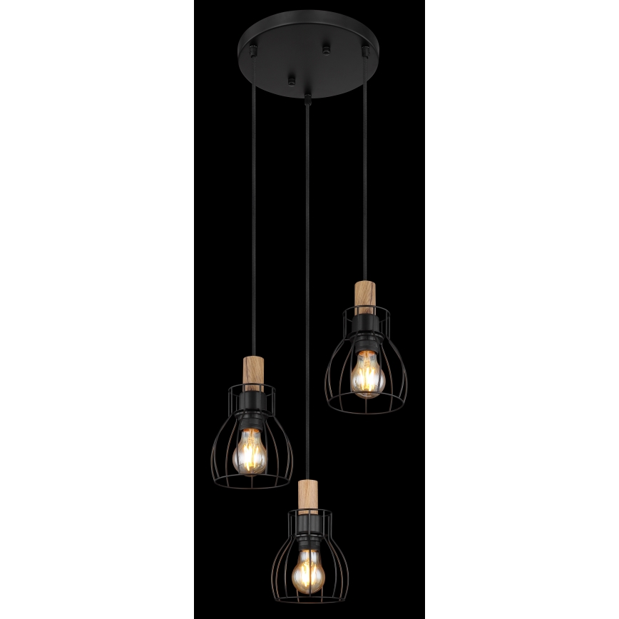 Globo - Lampadario a sospensione con filo 3xE27/40W/230V