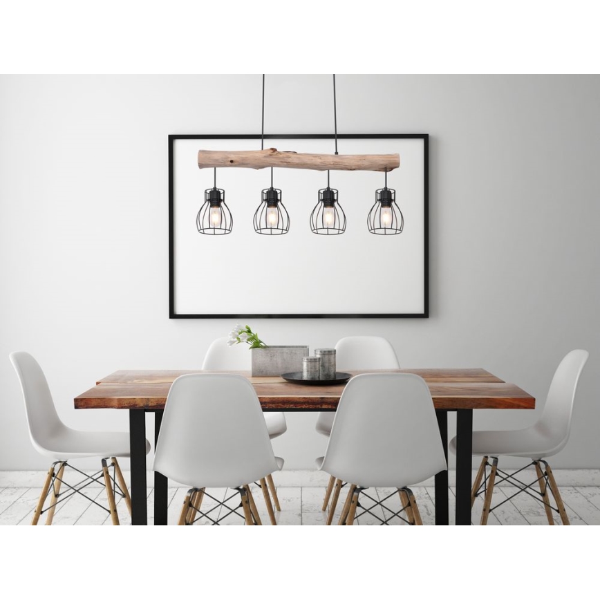 Globo - Lampadario a sospensione con filo 4xE27/40W/230V