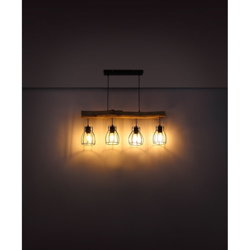 Globo - Lampadario a sospensione con filo 4xE27/40W/230V